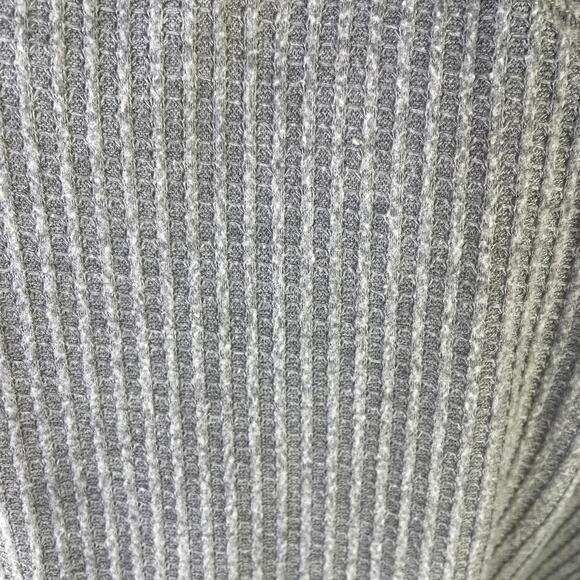 Two Beautiful Maternity Women V Neck LS Gray Waffle Knit Side Gathering Top S XL - Picture 5 of 9